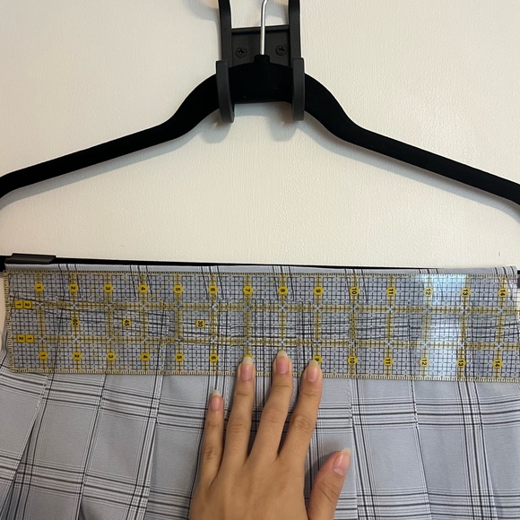 Princess Polly Light Blue Plaid Pleated Mini Skirt - Picture 9 of 9